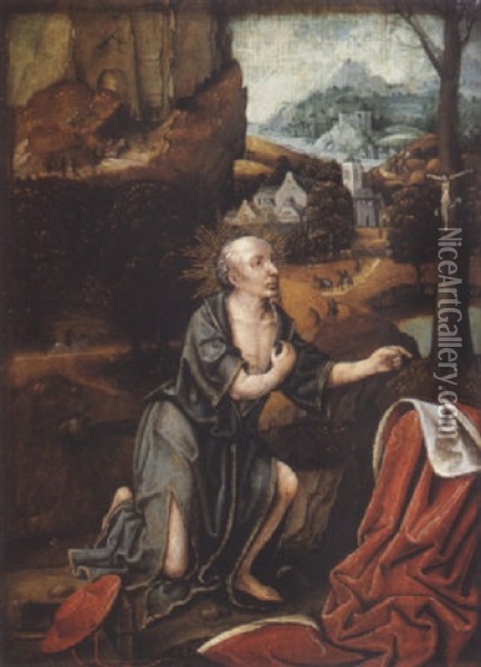 Saint Jerome Penitent Oil Painting - Lucas Gassel