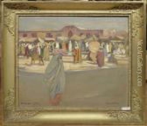 Marrakesch. 1934. Oil Painting - Hans Beat Wieland