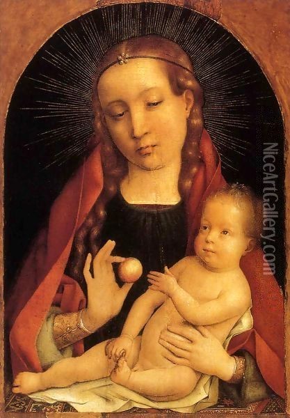 Virgin and Child Oil Painting - Jan Provoost