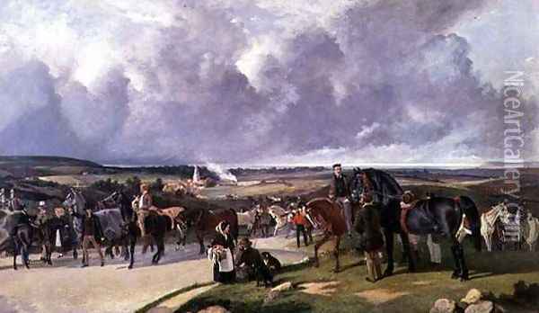 The Horse Fair Oil Painting - Benjamin Herring, Jnr.