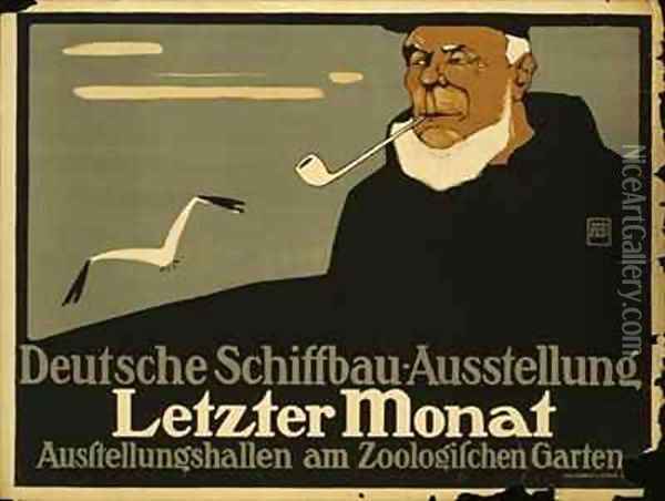 German advertisement for a shipbuilding exhibition in Berlin Oil Painting - Hans Rudi Erdt