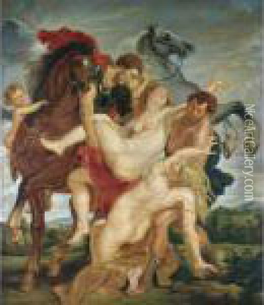 The Rape Of Of The Sabine Women Oil Painting - Peter Paul Rubens