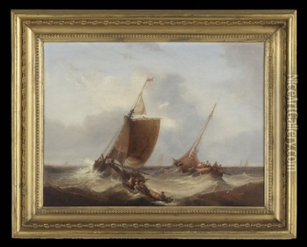 Stormy Sea Oil Painting - Francois-Etienne Musin