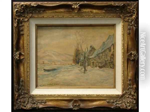 Winter Landscape Oil Painting - Ernest Albert
