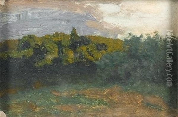 Study For A Landscape Oil Painting - Isaak Levitan