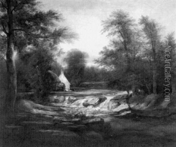 Landscape With Old Mill Oil Painting - John Crome the Elder