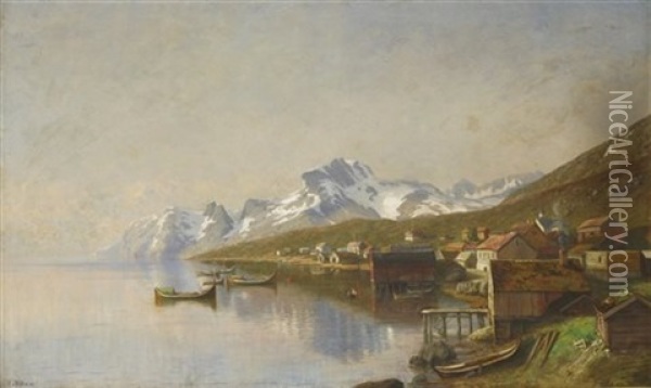'the Norwegian Dawn' Oil Painting - Johannes Von Ditten