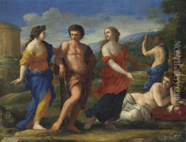 The Choice Of Hercules Oil Painting - Giovanni Francesco Romanelli