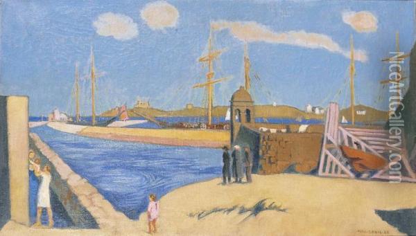 Vue Du Port De Roscoff Et De La Guerite Marie Stuart Oil Painting - Maurice Denis