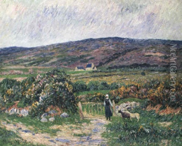 Paysage, Finistere Oil Painting - Henry Moret