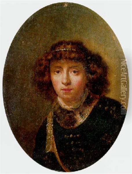Portrait Of A Youth In A Dark Jerkin Oil Painting -  Rembrandt van Rijn