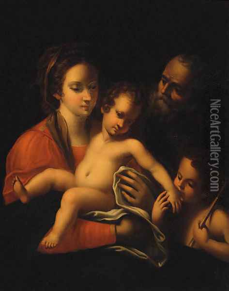 The Holy Family with the Infant Saint John the Baptist 2 Oil Painting - Raphael