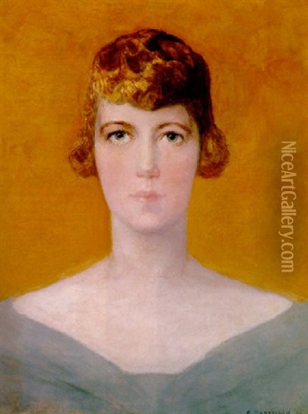 Portrait Of Mrs. Friedel M. Cabos-de Fries Oil Painting - Piet Mondrian