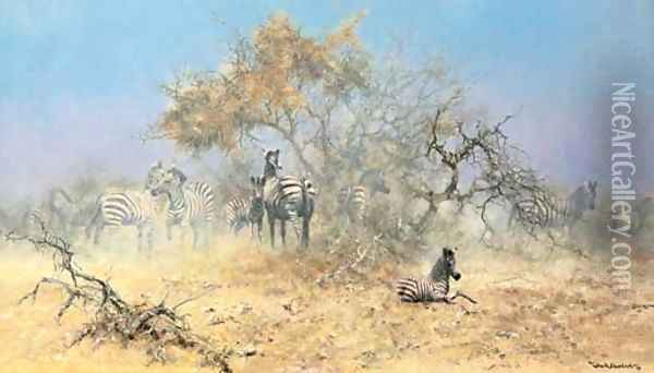 Etosha National Park, Namibia Oil Painting - Thomas Hosmer Shepherd