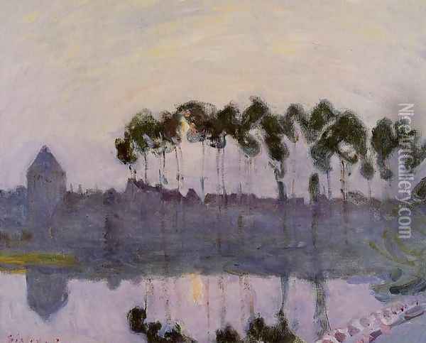 Setting Sun at Moret Oil Painting - Alfred Sisley