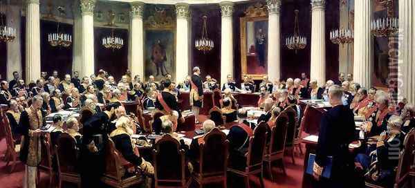 Formal Session of the State Council on May 7, 1901, in honour of the 100th Anniversary of Its Founding Oil Painting - Ilya Efimovich Efimovich Repin