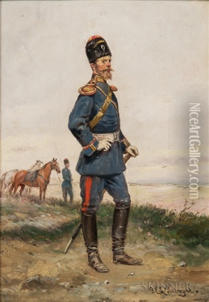 The Cossack Oil Painting - Paul Emile Leon Perboyre