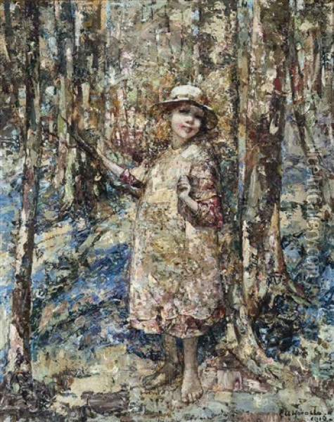 The Way Through The Woods Oil Painting - Edward Atkinson Hornel