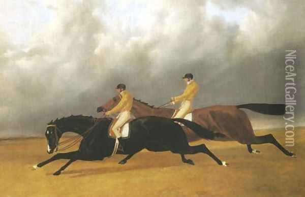 Finish Of Doncaster St Leger 1840 Oil Painting - John Frederick Herring Snr