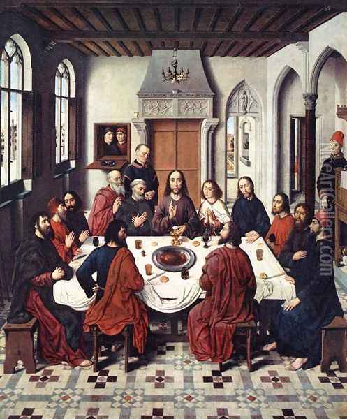 The Last Supper 1464-67 Oil Painting - Dieric the Elder Bouts