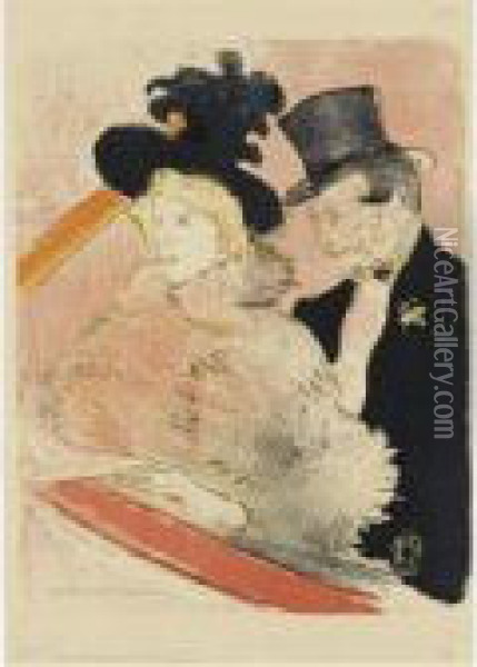 Au Concert (wp. 28) Oil Painting - Henri De Toulouse-Lautrec