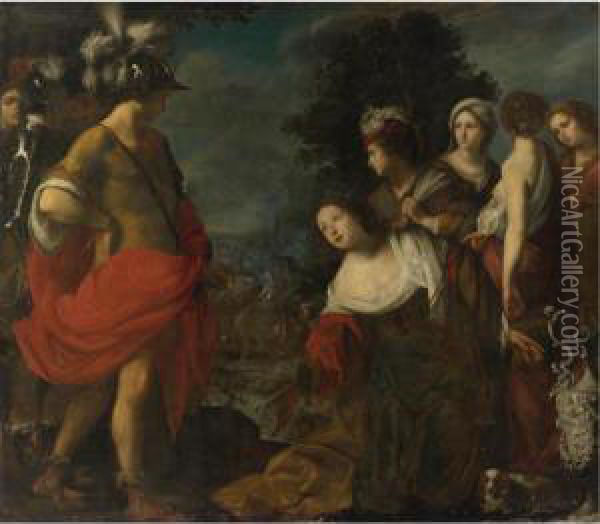 Abigail Before David Oil Painting - Francesco Furini