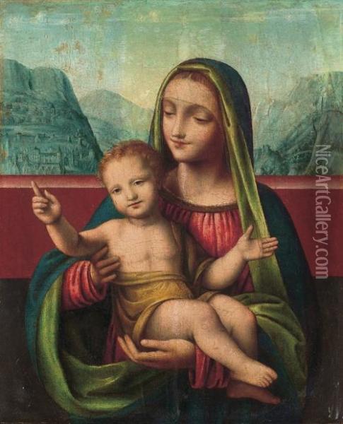 Madonna Col Bambino Oil Painting - Bernardino Luini