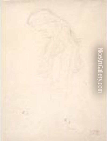 Frauenkopf Im Profil (profile Of A Woman) Oil Painting - Gustav Klimt