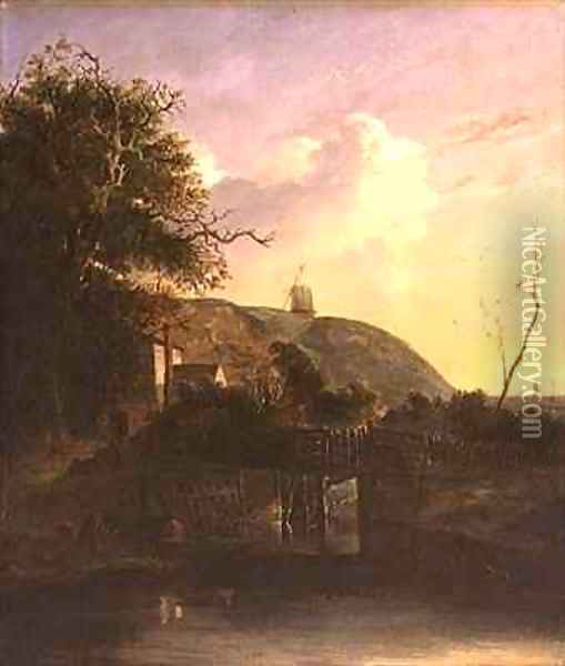 A View near Harwich Oil Painting - John and John Berney Crome