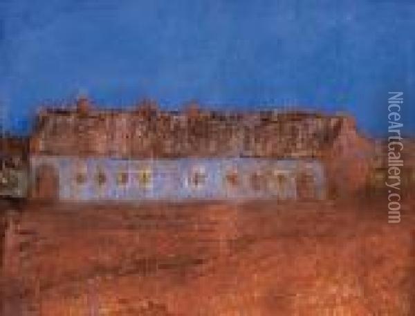 Detached Farm Under The Blue Sky Oil Painting - Jozsef Rippl-Ronai