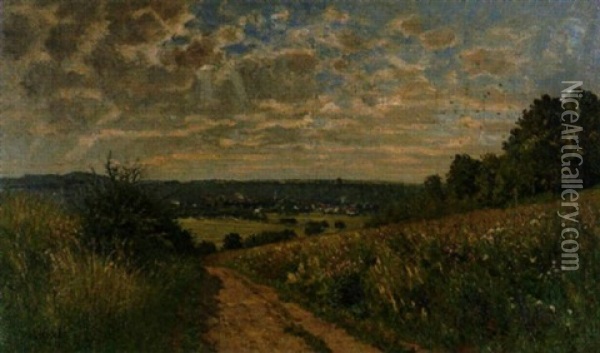 Landschaft Im Juni Oil Painting - Hermann Druck