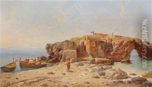 Motiv Aus Capri Oil Painting - Karl Haase