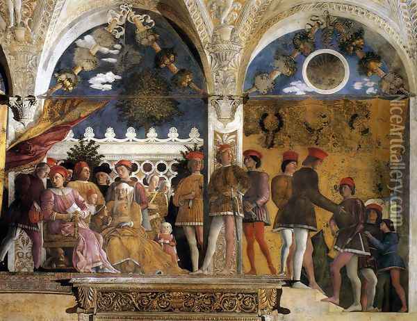 The Court of Mantua 1471-74 Oil Painting - Andrea Mantegna