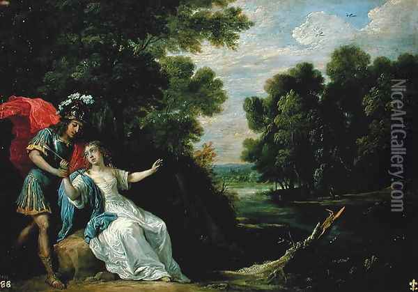 The Reconciliation of Rinaldo and Armida, 1836 Oil Painting - David The Younger Teniers