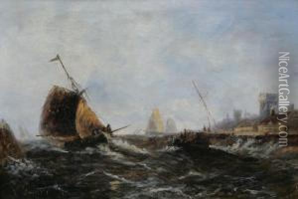 Skutor Till Havs Oil Painting - E. Redgrave