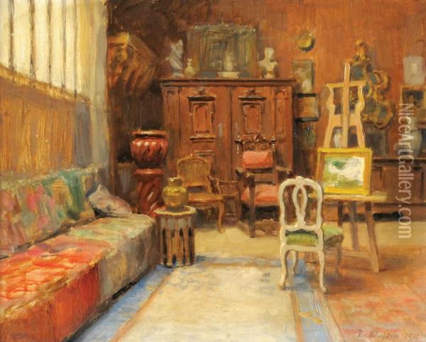 Interior Of A Room Oil Painting - Frederic Dufaux