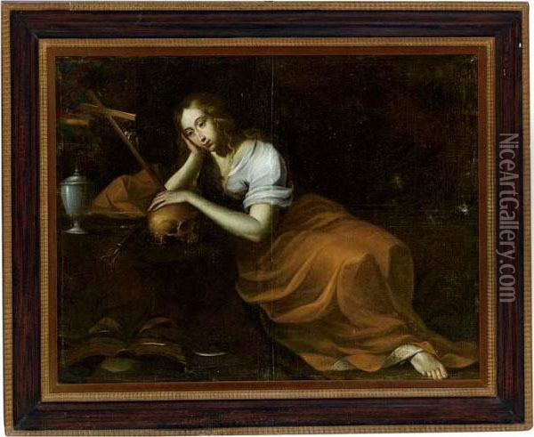Mary Magdalene In Penitence Oil Painting - Niccolo Renieri (see Regnier, Nicolas)