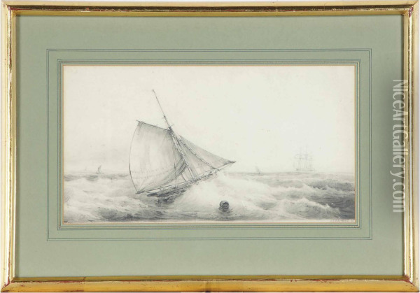 A Boat In Rough Seas Oil Painting - Mauritz F. H. de Haas