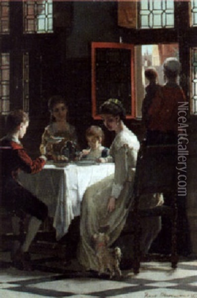 Le Dejeuner Oil Painting - Frans Moormans