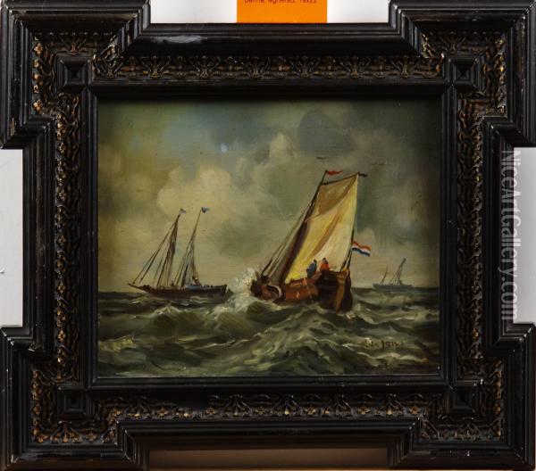 Fartygsportratt Oil Painting - Pieter De Josselin De Jong