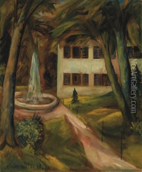 Schloss Burgau Bei Wasserburg Am Inn Oil Painting - Paul Kleinschmidt