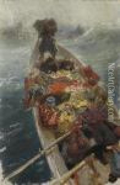 Study For 'cossacks From The Black Sea' Oil Painting - Ilya Efimovich Efimovich Repin