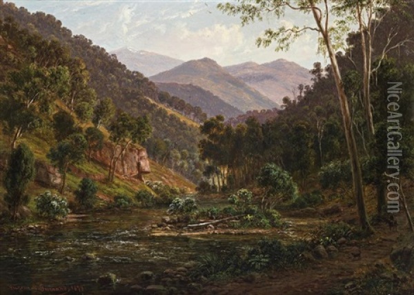 Mitta Mitta River, Victoria Oil Painting - Eugen von Guerard