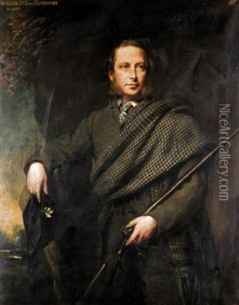 Portrait Of William, 15th Lord Elphinstone Oil Painting - Colvin Smith