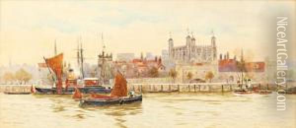 The Tower Of London Oil Painting - Herbert Menzies Marshall
