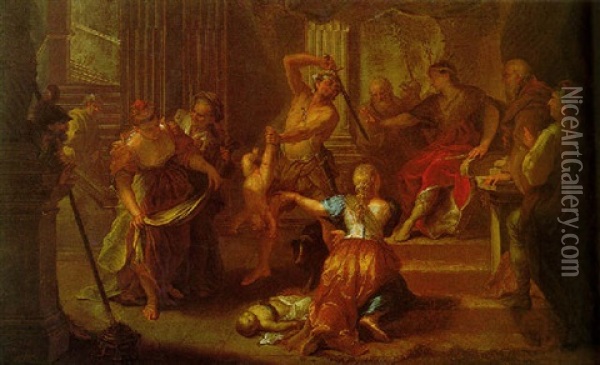 The Judgement Of Solomon Oil Painting - Jean Raoux