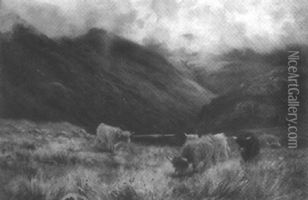 At Invershiel, Ross Shire Oil Painting - Louis Bosworth Hurt