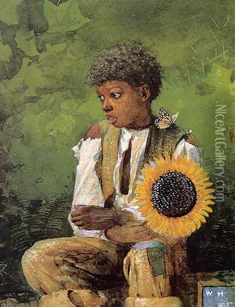 A Flower for the Teacher Oil Painting - Winslow Homer