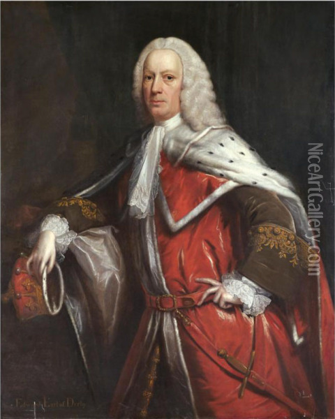 Portrait Of Edward, 11th Earl Of Derby Oil Painting - Henry Pickering