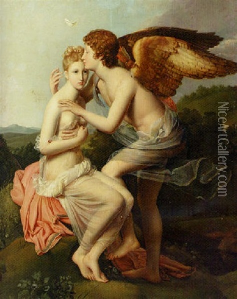 Cupid And Psyche Oil Painting - Francois Pascal Simon Gerard